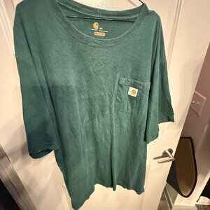 Carhartt Iconic K87 T-Shirt Men's 3XL Green Cotton Short Sleeve Boho Workwear